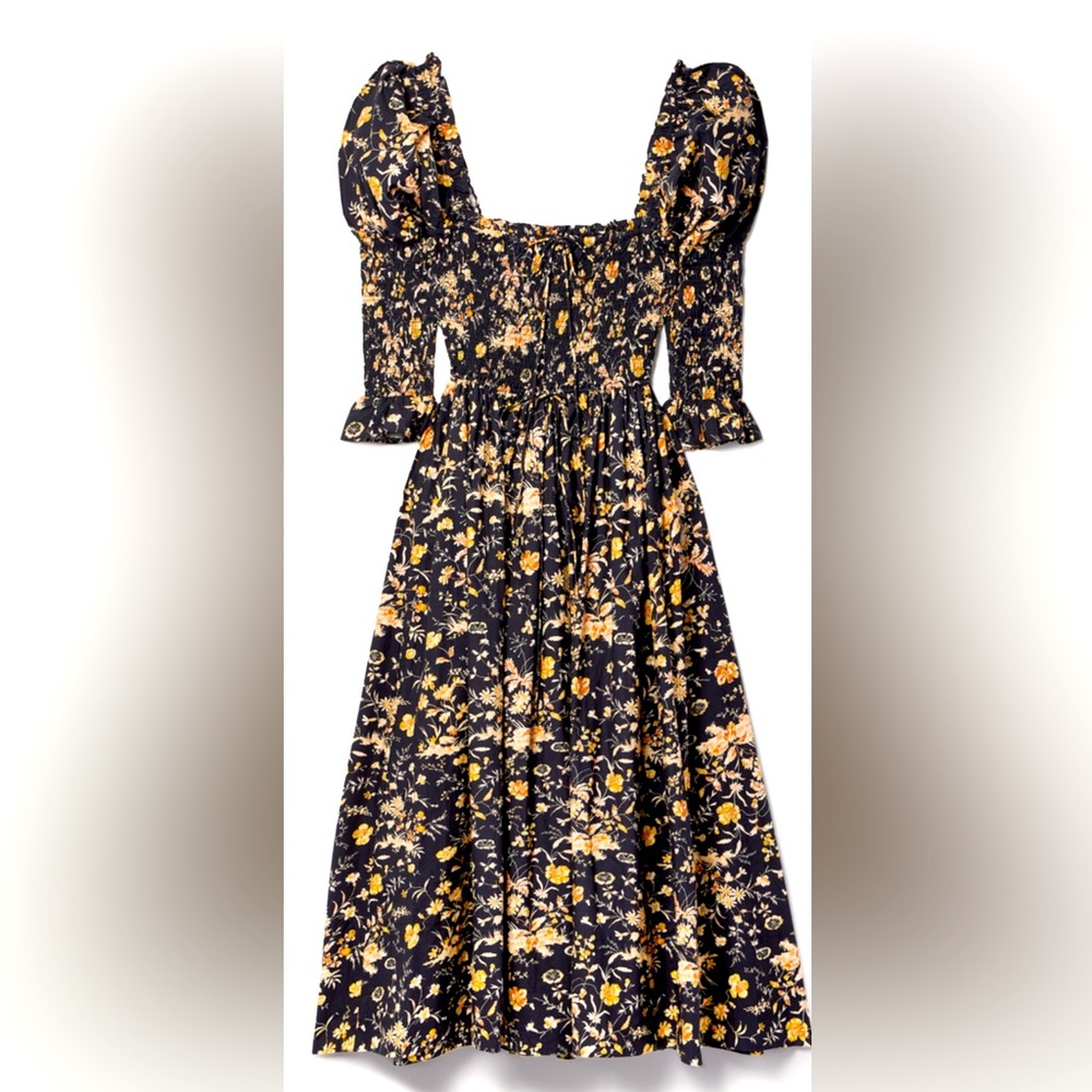 Doen Bijou shirred floral dress